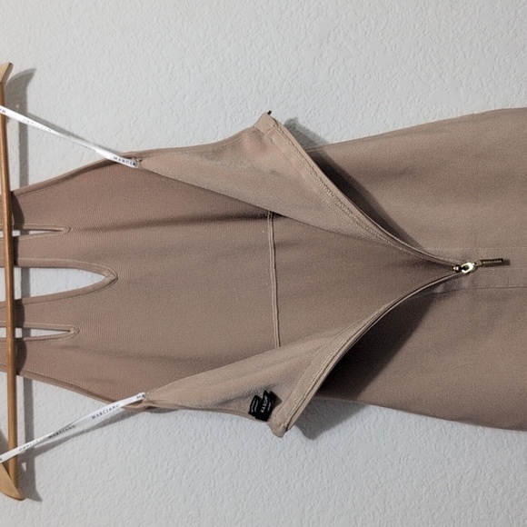 Marciano Los Angeles Tan Beige Halter Bandage Bodycon Dress Size Small - Picture 6 of 9